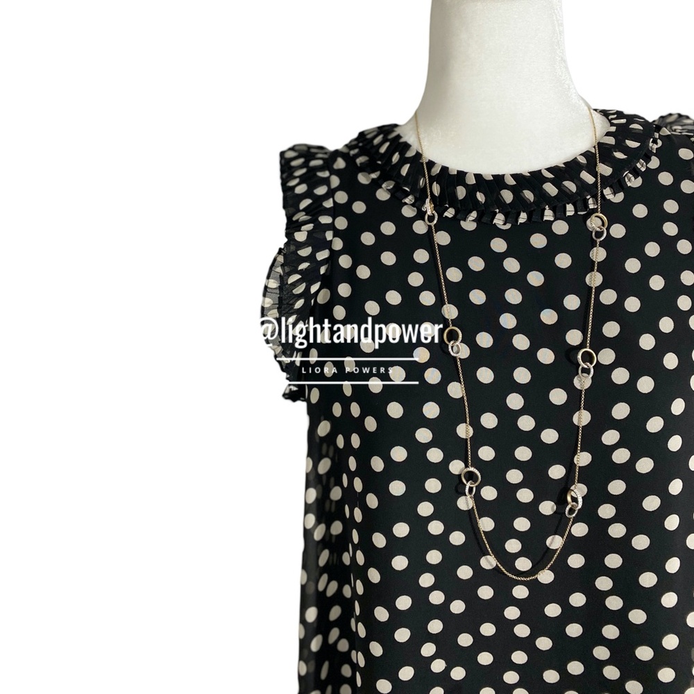 Max Studio Black Polk Dot Dress XS EUC - Picture 2 of 10